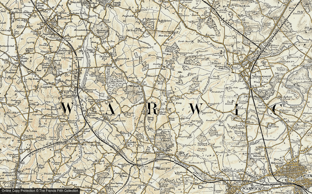 Old Map of Beausale, 1901-1902 in 1901-1902