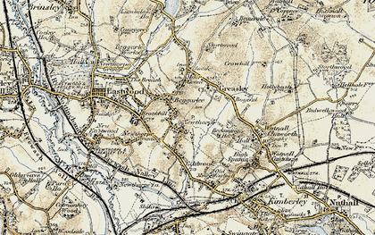 Old map of Beauvale in 1902