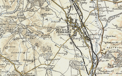 Old map of Beauvale in 1902