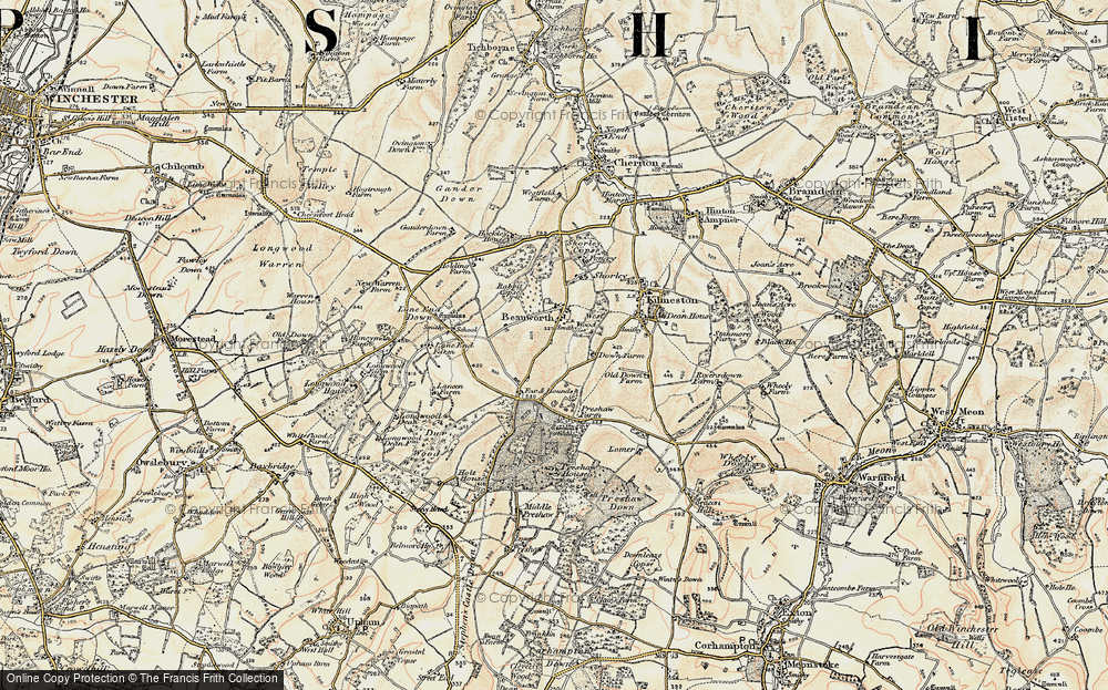 Old Map of Beauworth, 1897-1900 in 1897-1900
