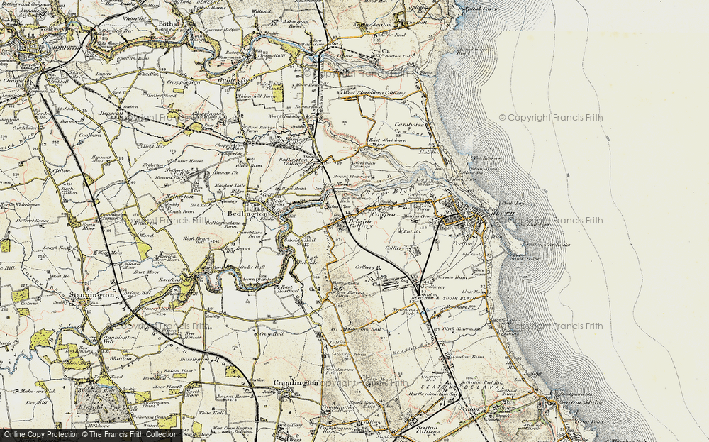 Old Map of Bebside, 1901-1903 in 1901-1903