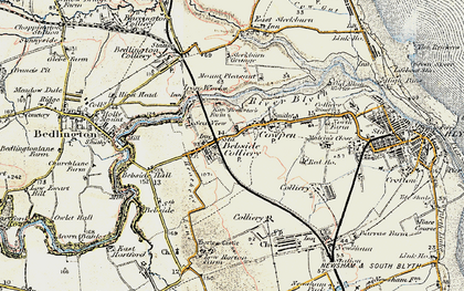 Old map of Bebside in 1901-1903