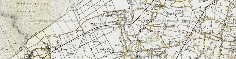 Old map of Becconsall in 1902-1903