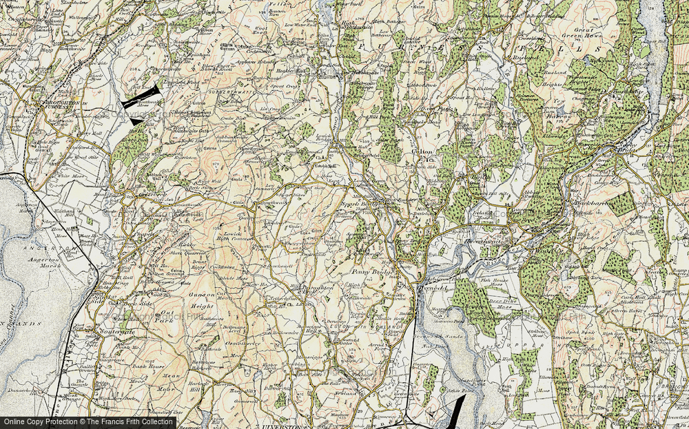 Old Map of Beck Bottom, 1903-1904 in 1903-1904