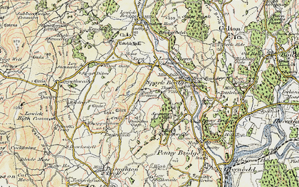 Old map of Beck Bottom in 1903-1904