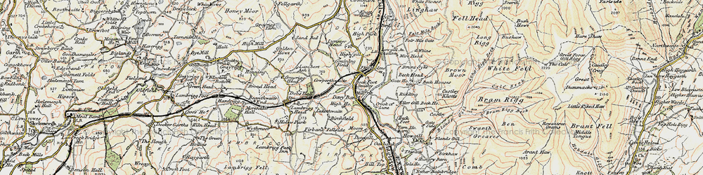 Old map of Beck Foot in 1903-1904