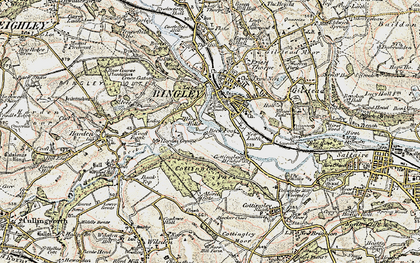 Old map of Wood Bank in 1903-1904