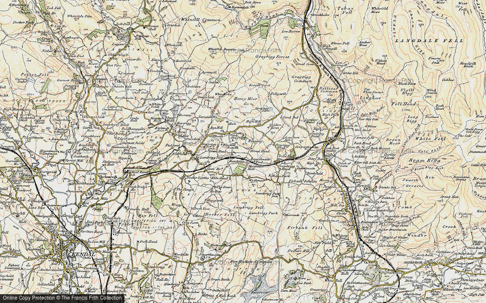 Old Map of Historic Map covering Wythmoor in 1903-1904
