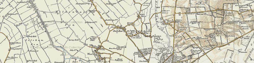 Old map of Beck Row in 1901