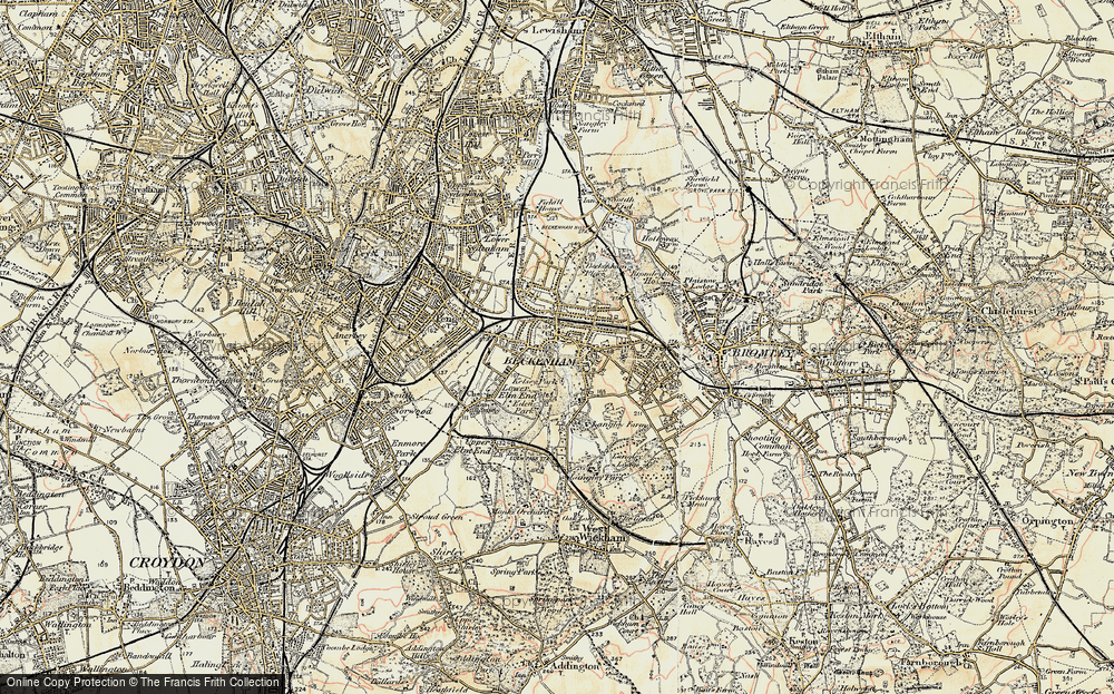 Old Map of Beckenham, 1897-1902 in 1897-1902