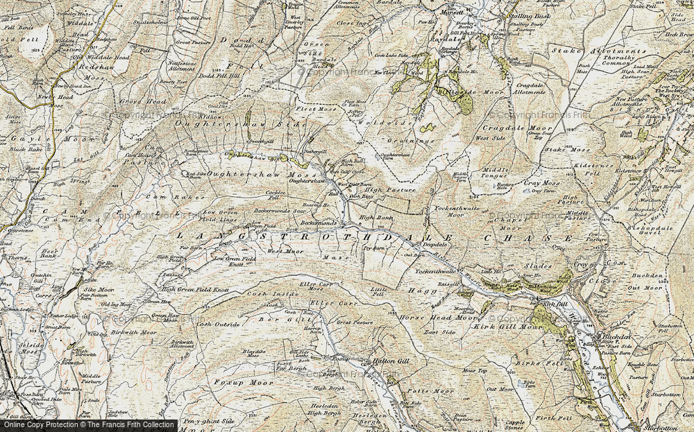 Old Map of Beckermonds, 1903-1904 in 1903-1904