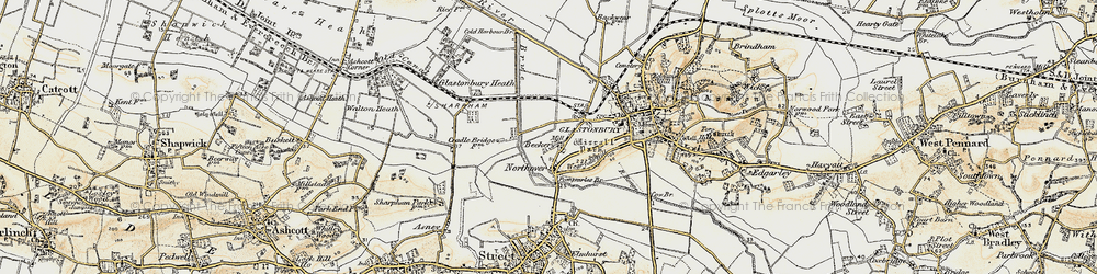 Old map of Beckery in 1898-1900