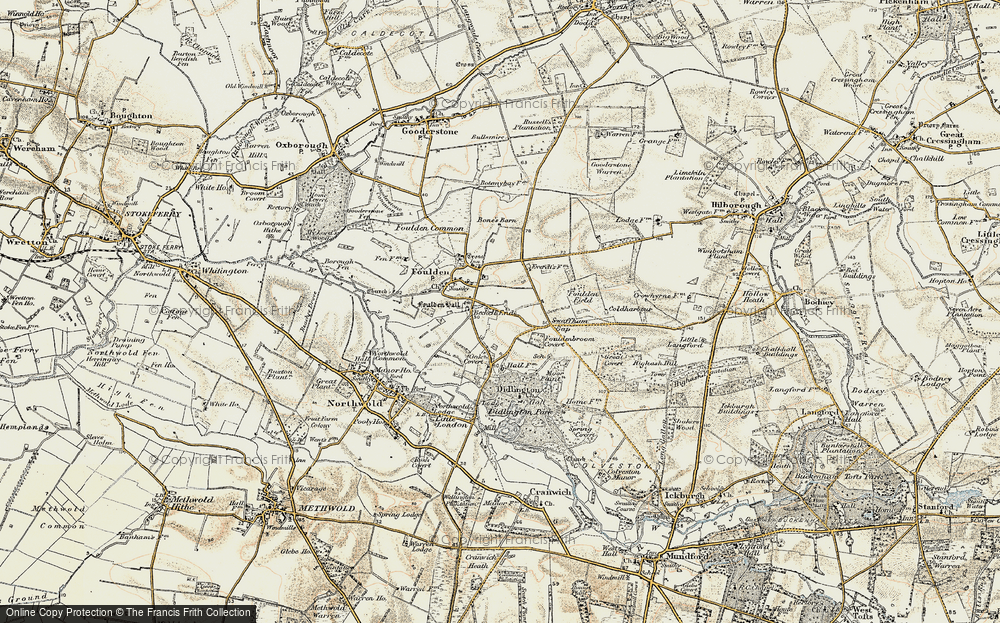 Old Map of Beckett End, 1901-1902 in 1901-1902