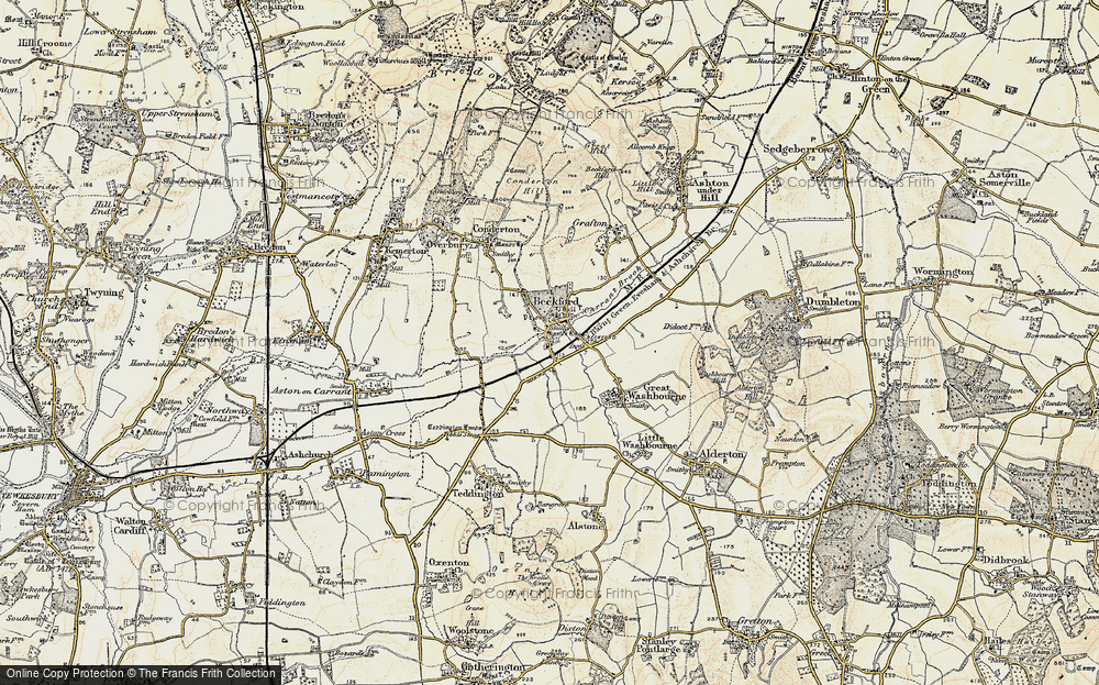 Old Map of Beckford, 1899-1901 in 1899-1901