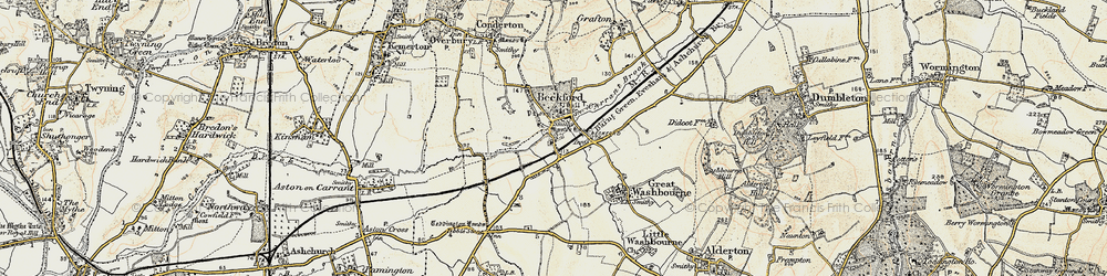 Old map of Beckford in 1899-1901