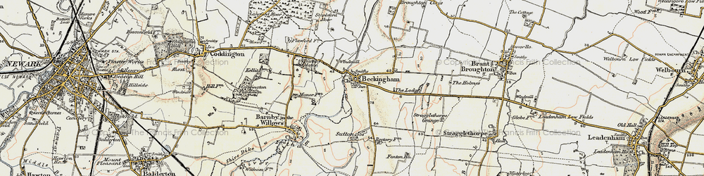 Old map of Beckingham in 1902-1903