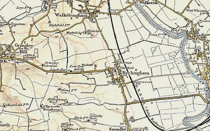 Old map of Beckingham in 1903