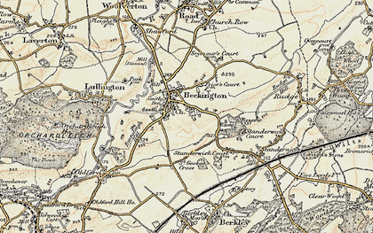 Old map of Beckington in 1898-1899