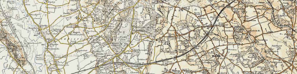 Old map of Beckley in 1897-1909