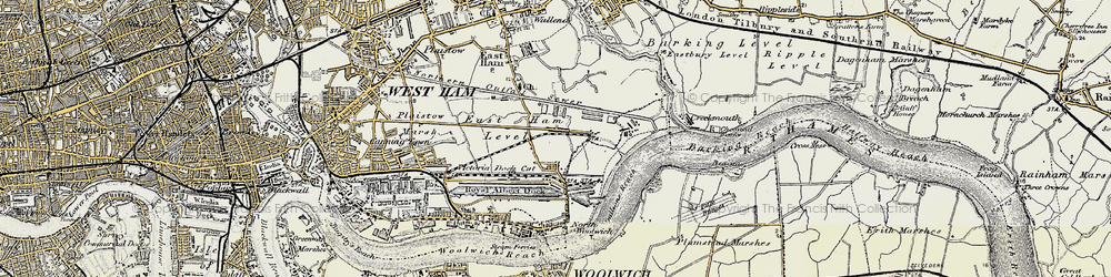 Old map of Beckton in 1897-1902