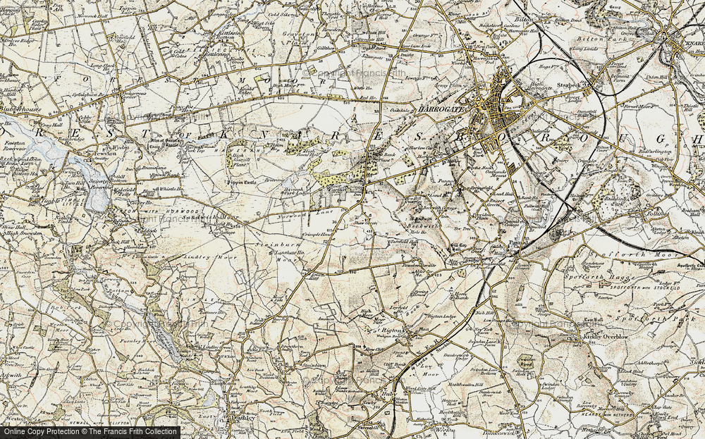 Old Map of Beckwithshaw, 1903-1904 in 1903-1904