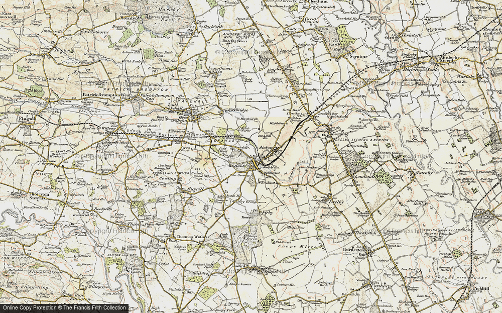 Old Map of Bedale, 1904 in 1904