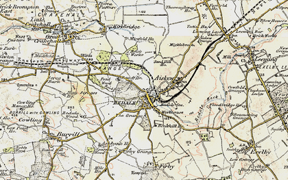 Old map of Bedale in 1904