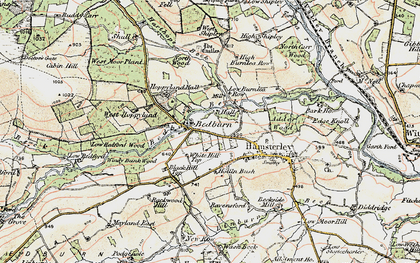 Old map of Bedburn Beck in 1904