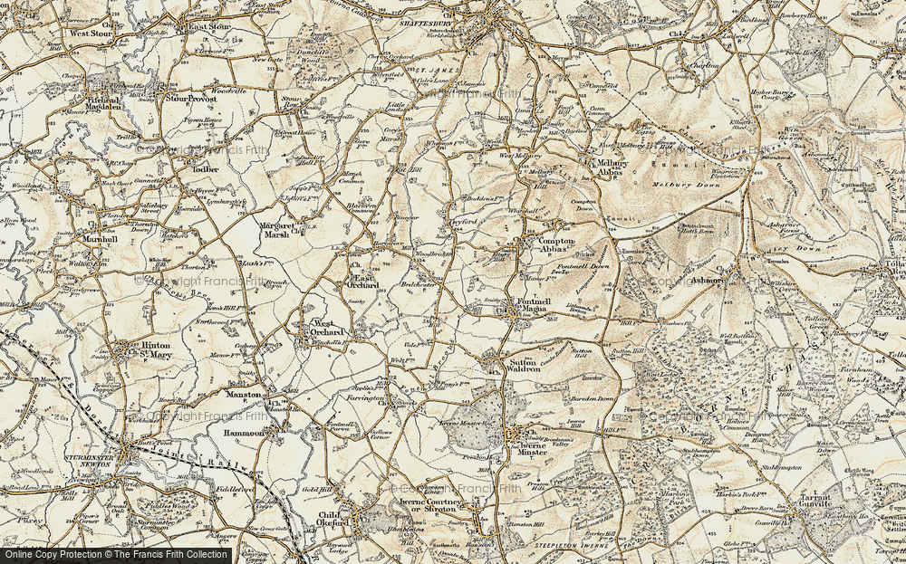 Old Map of Bedchester, 1897-1909 in 1897-1909