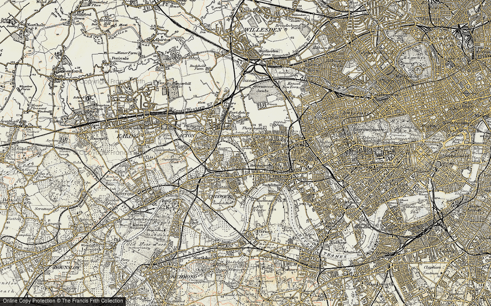 Old Map of Bedford Park, 1897-1909 in 1897-1909