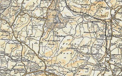 Old map of Bedgebury Forest in 1898