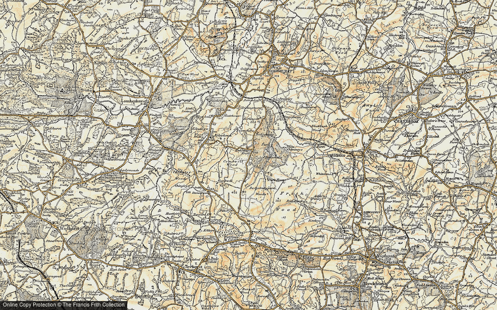 Old Map of Bedgebury Cross, 1897-1898 in 1897-1898