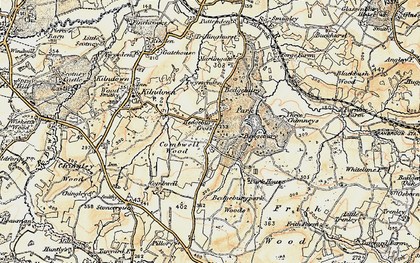 Old map of Bedgebury Cross in 1897-1898
