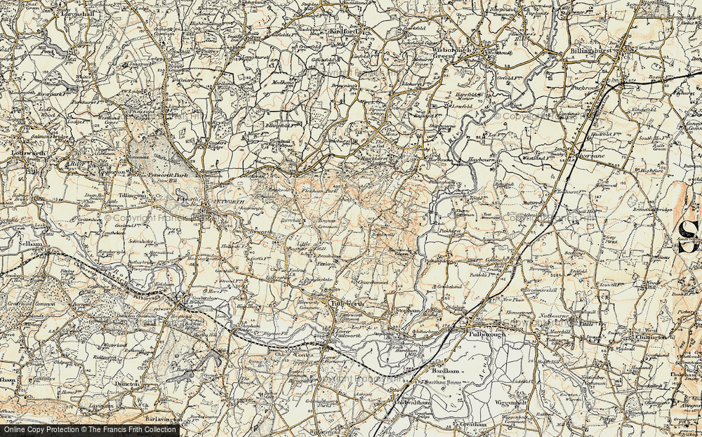 Old Map of Historic Map covering Brinkwells in 1897-1900