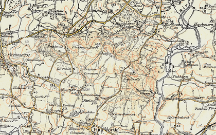 Old map of Brinkwells in 1897-1900