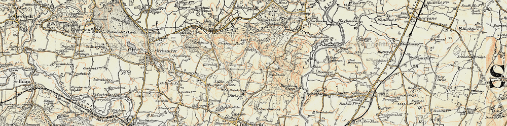 Old map of Brinkwells in 1897-1900