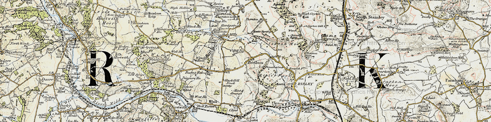 Old map of Bedlam in 1903-1904