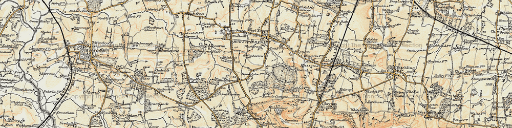 Old map of Locks Green Fm in 1898