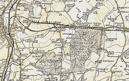Old map of Beggar's Hall in 1898-1899