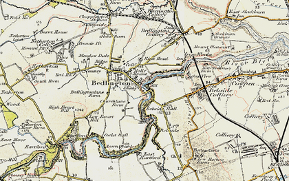 Old map of Bedlington in 1901-1903