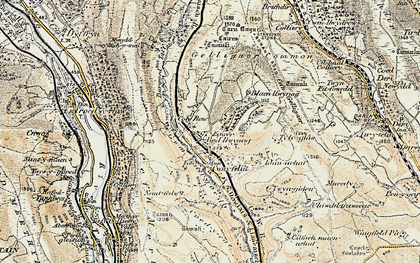 Old map of Blaen-nant-wen in 1899-1900