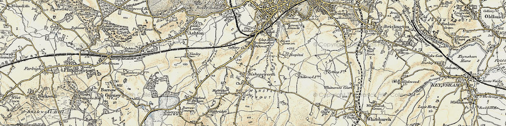 Old map of Bedminster Down in 1899