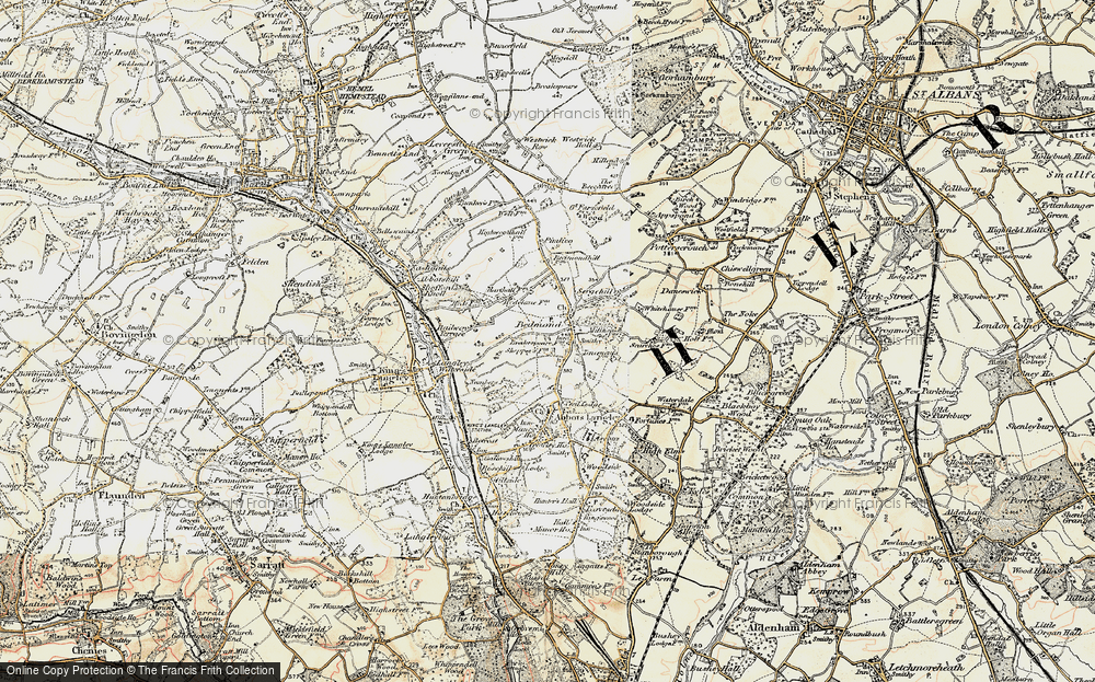 Old Map of Bedmond, 1897-1898 in 1897-1898