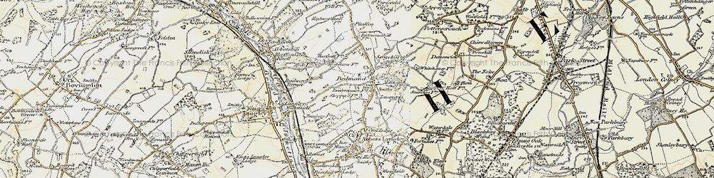 Old map of Bedmond in 1897-1898
