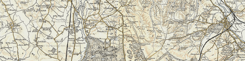 Old map of Bednall Head in 1902