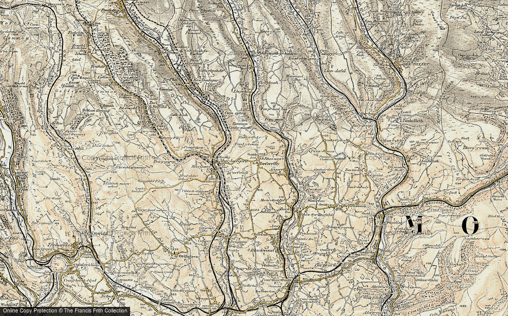 Old Map of Bedwellty, 1899-1900 in 1899-1900