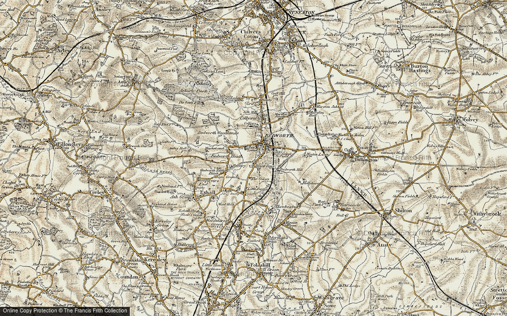 Old Map of Bedworth, 1901-1902 in 1901-1902