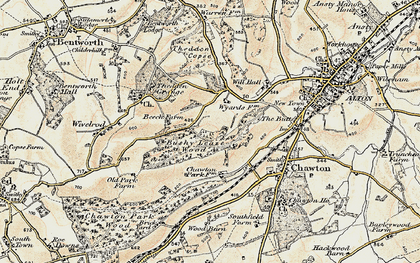 Old map of Ackender Wood in 1897-1900