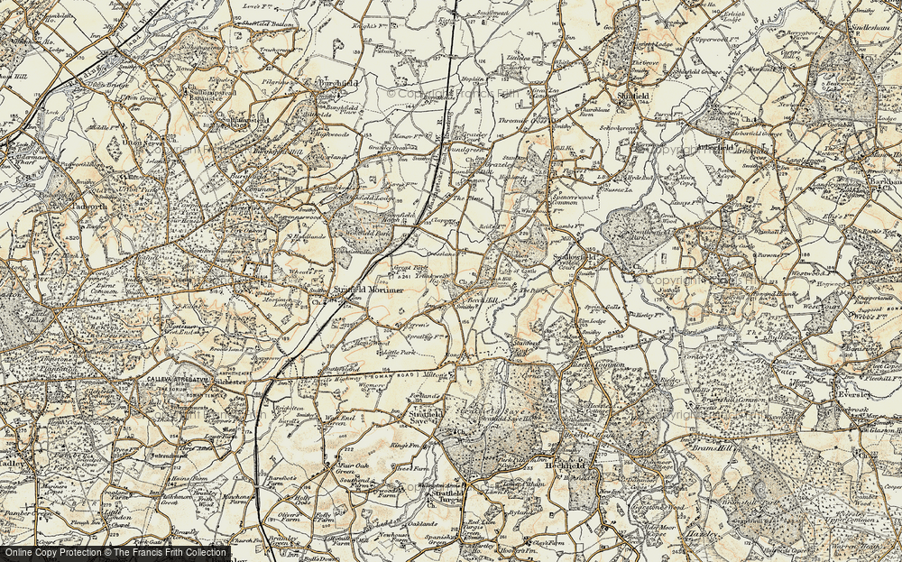 Old Map of Historic Map covering Beech Hill Ho in 1897-1900