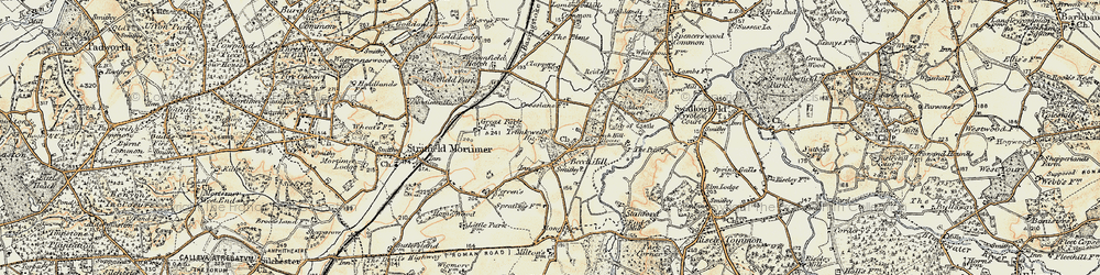 Old map of Beech Hill in 1897-1900
